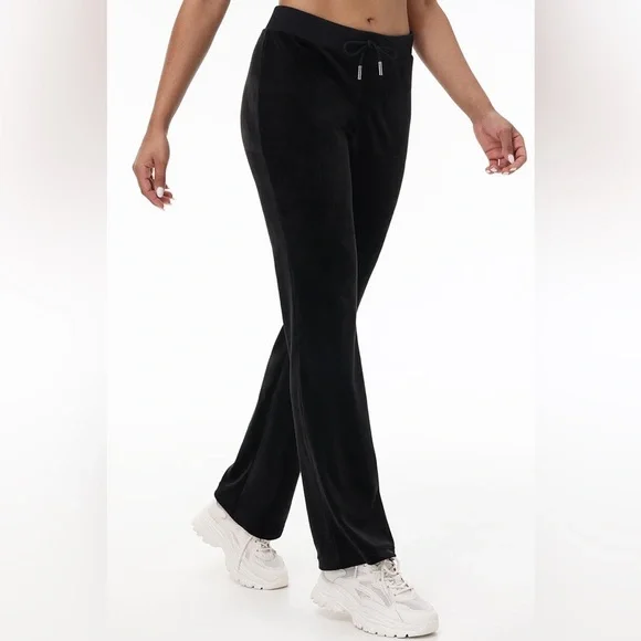 NWT Juicy Couture MIXED CRYSTALS VELOUR TRACK PANTS S J4 - Picture 3 of 8